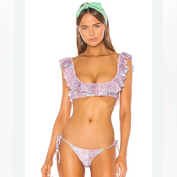 Lovers + Friends - Women’s Flutter by Bikini Bottom - Fancy Floral - Size:Medium - Picture 1 of 5